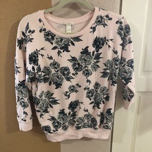 Light Pink Floral Pull Over